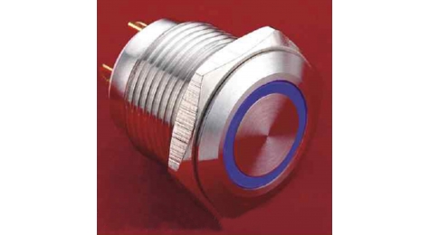 pushbutton ; vandal; design; fast break; high reliability; long life expectancy ; easy integration; waterproof; impact resistance ; aggressive industrial environment; 16 mm, flush, illuminated, ring