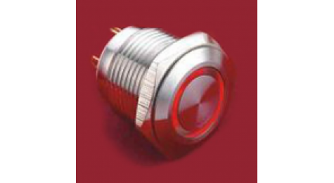 pushbutton ; vandal; design; fast break; high reliability; long life expectancy ; easy integration; waterproof; impact resistance ; aggressive industrial environment; 16 mm, flush, illuminated, ring