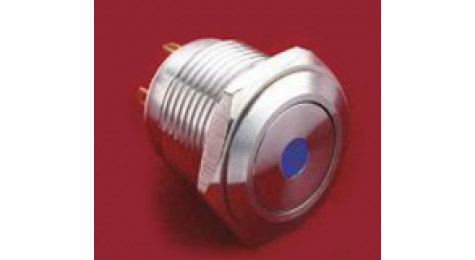 pushbutton ; vandal; design; fast break; high reliability; long life expectancy ; easy integration; waterproof; impact resistance ; aggressive industrial environment; 16 mm, flush, bright point