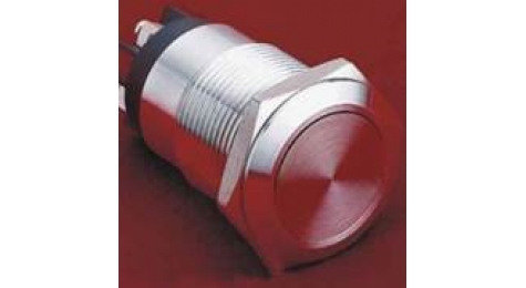 pushbutton ; vandal; design; fast break; high reliability; long life expectancy ; easy integration; waterproof; impact resistance ; aggressive industrial environment; 19 mm Non-illuminated push button, flush