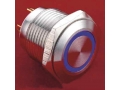 pushbutton ; vandal; design; fast break; high reliability; long life expectancy ; easy integration; waterproof; impact resistance ; aggressive industrial environment; 16 mm, flush, illuminated, ring