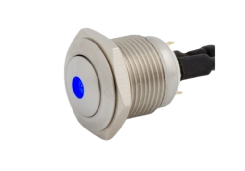 boutons poussoirs 16mm bombé point lumineux à rupture lente