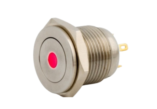 boutons poussoirs 16mm super affleurant point lumineux à rupture lente