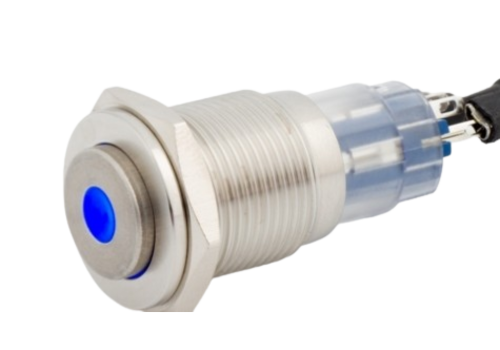 boutons poussoirs 16mm super débordant point lumineux dual-color